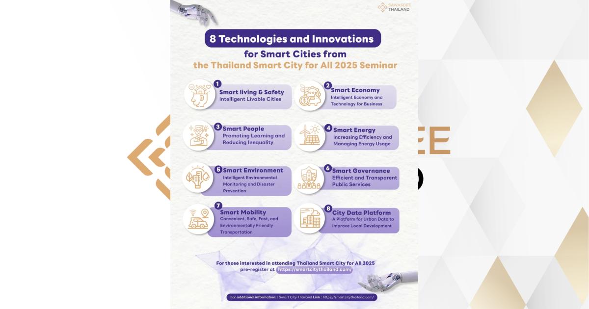 8 Technologies and Innovations for Smart Cities from the Thailand Smart ...