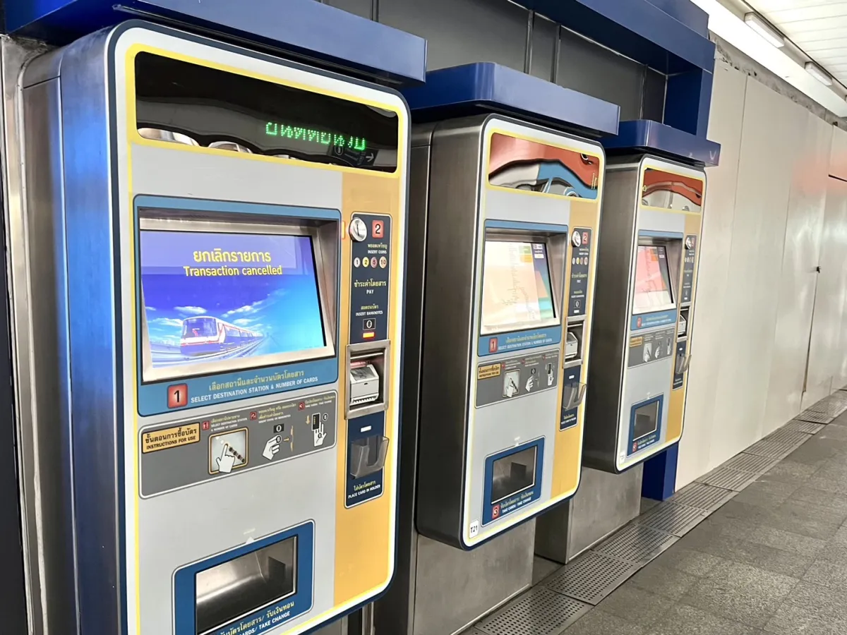 Nine train stations with automatic ticket vending machines