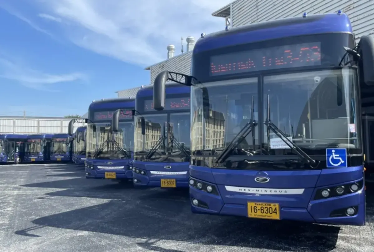 Thai buses use EVs to save fuel and the Earth