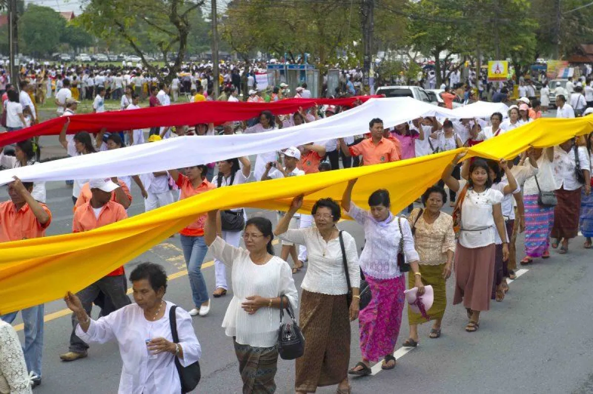 Travel calendar (March) – Makha Bucha Fair, Procession of Cloth for Hae Phat Khuen That, 2023, Wat Phra Mahathat Woramahawihan, Nakhon Si Thammarat Province