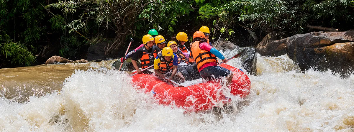 Adventure tourism activity – Rafting the Khek River in Phitsanulok Province