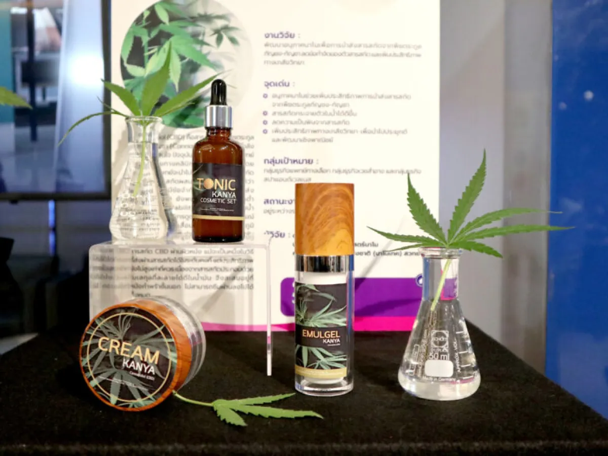 The Innovation in delivering CBD extract in cannabis to Thai cosmetic sales points