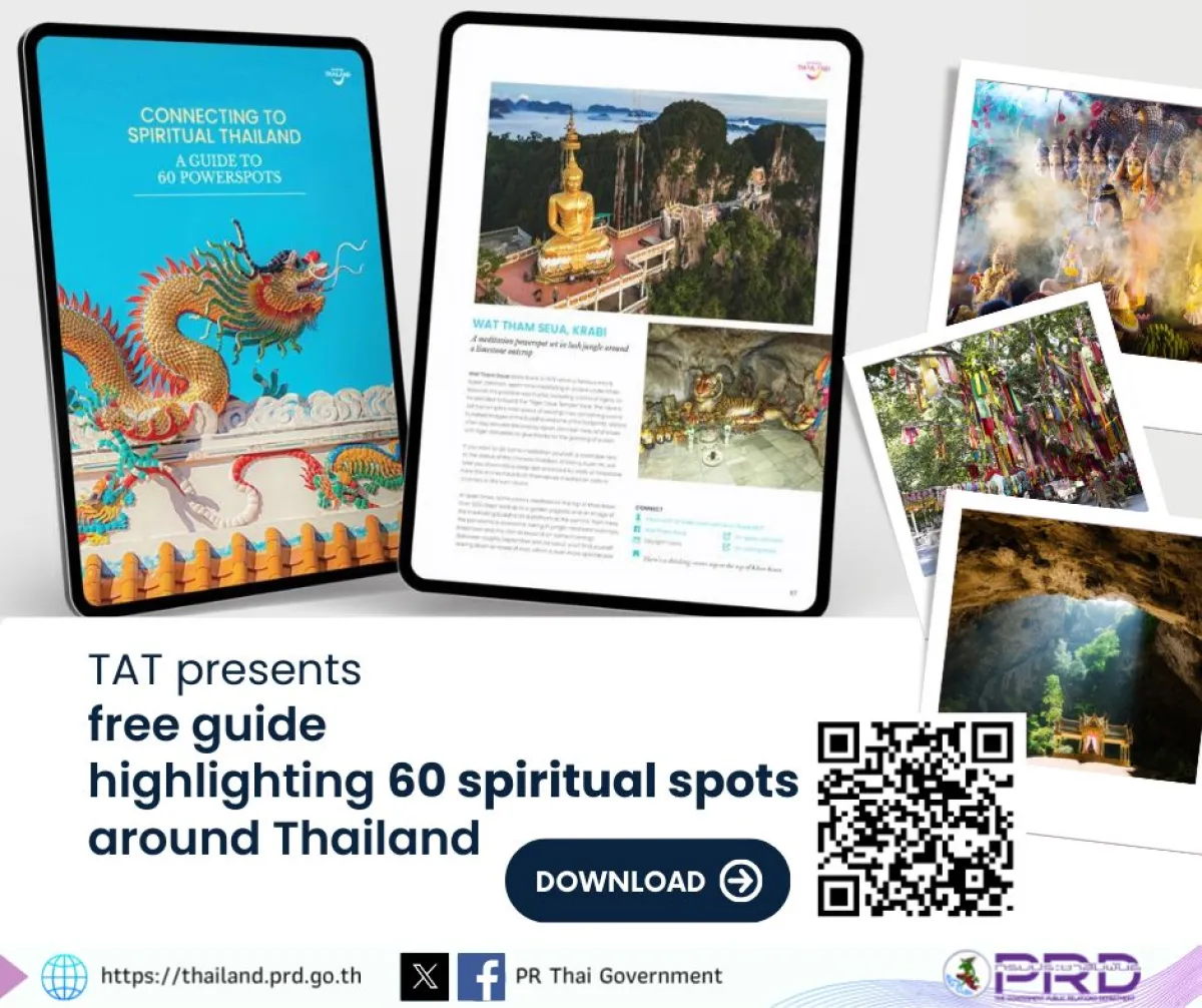 TAT presents a free guide highlighting 60 spiritual spots around Thailand