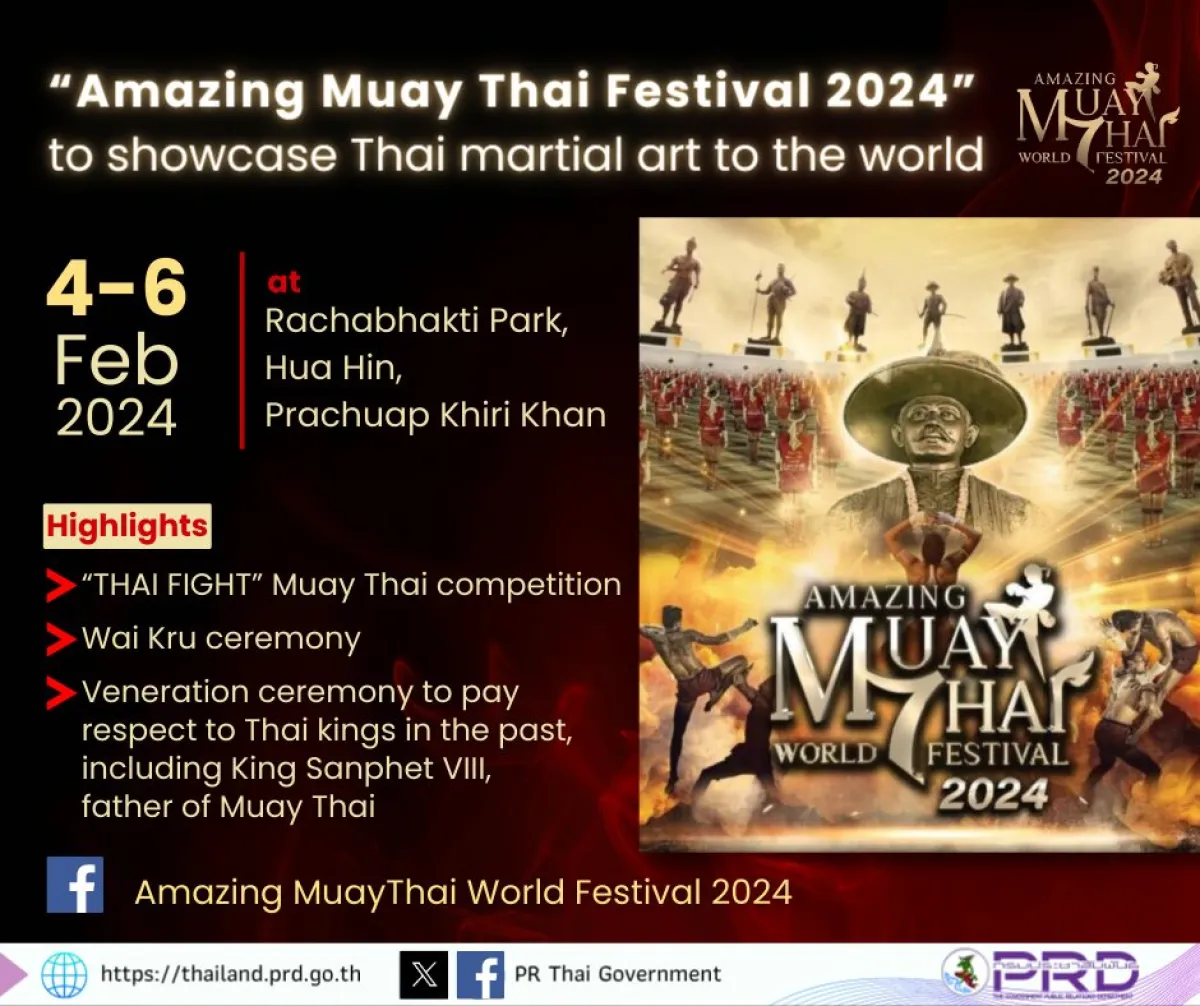 “Amazing Muay Thai Festival 2024” to showcase Thai martial art to the