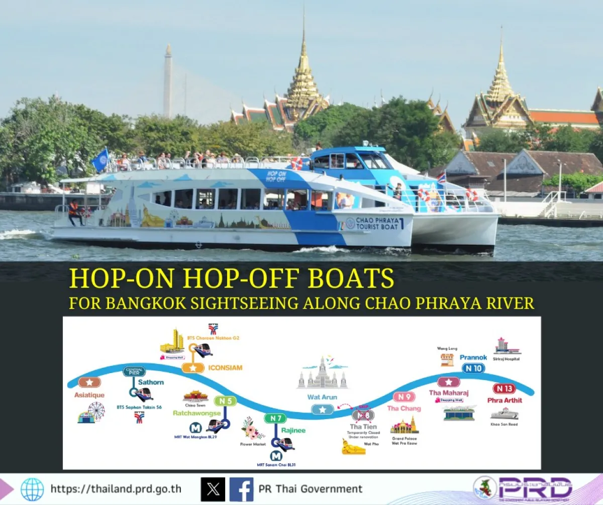 Hop-on Hop-off Boats to Sightsee in Bangkok along Chao Phraya Riverv