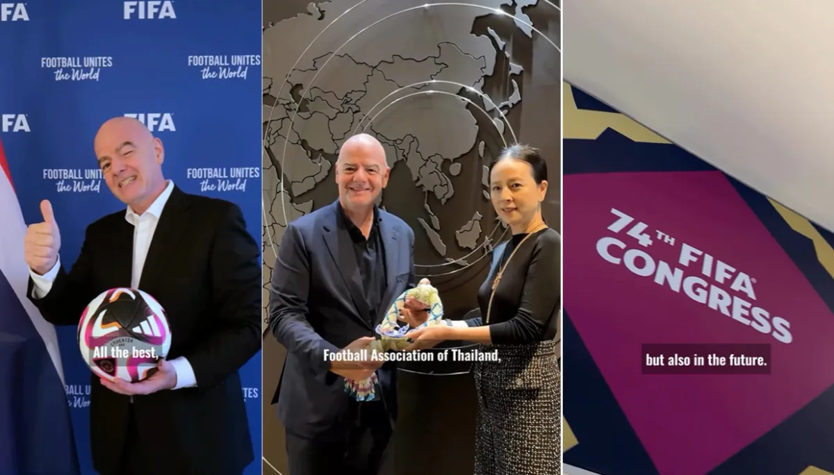 "Gianni Infantino" thank you for warmly welcoming form "Madame Pang"