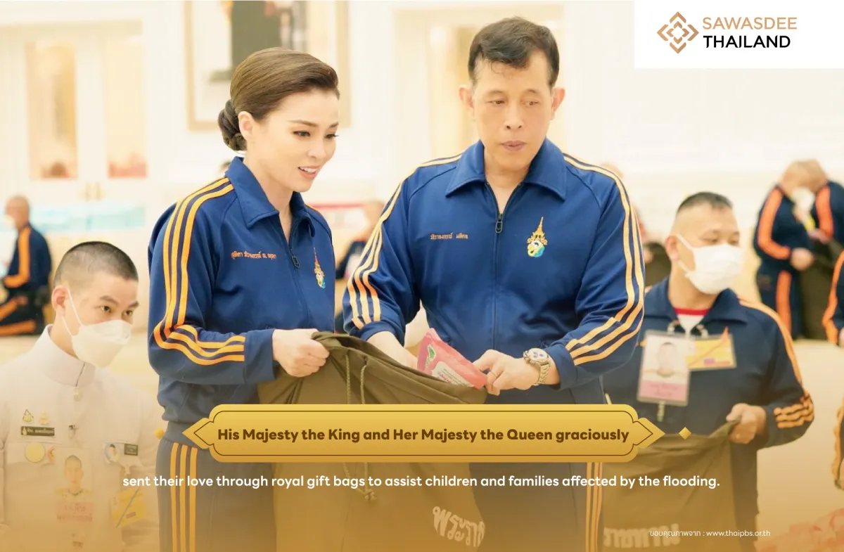 His Majesty the King and Her Majesty the Queen graciously sent their love through survival kits to assist children and families affected by the flooding.