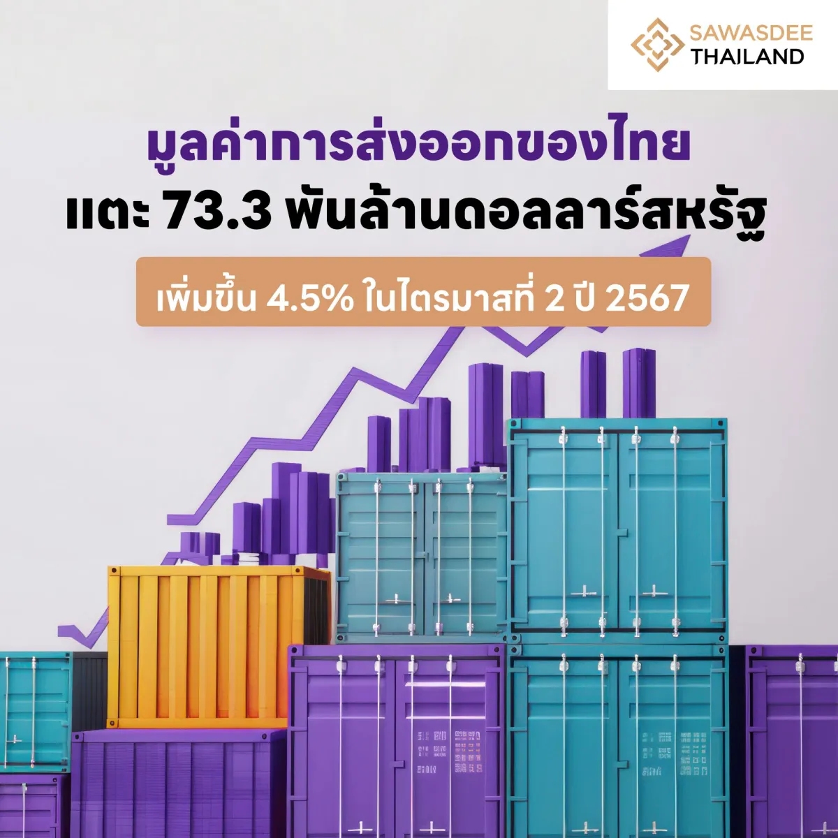 มูลค่าด้านการค้าระหว่างประเทศของไทย ในไตรมาสที่ 2 ประจำปี 2567