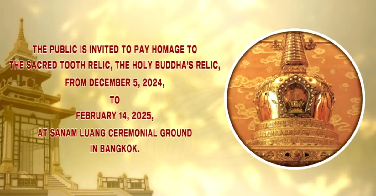 Sacred Buddha's Tooth Relic from Beijing's Lingguang Temple to be Enshrined in Bangkok!