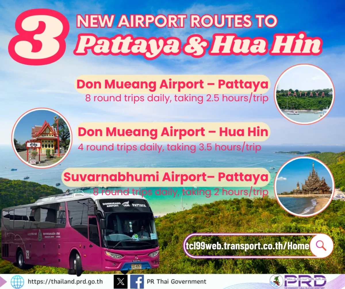 3 New Airport Routes to Pattaya & Hua Hin