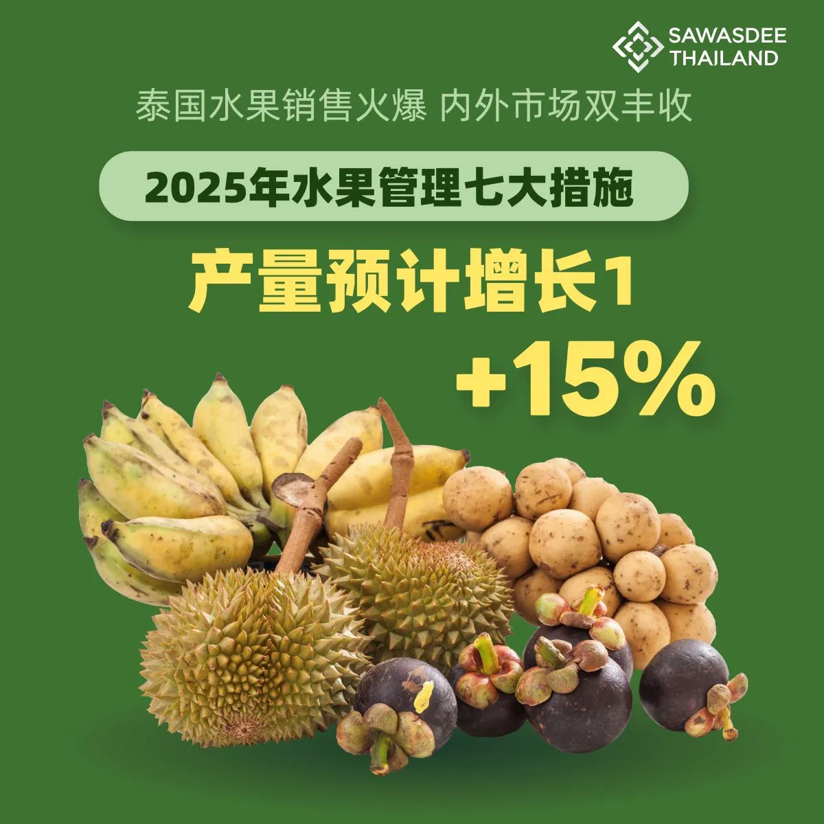 泰国水果销售火爆 国内外市场双丰收 2025年水果经营七大措施 产量预计增长15%