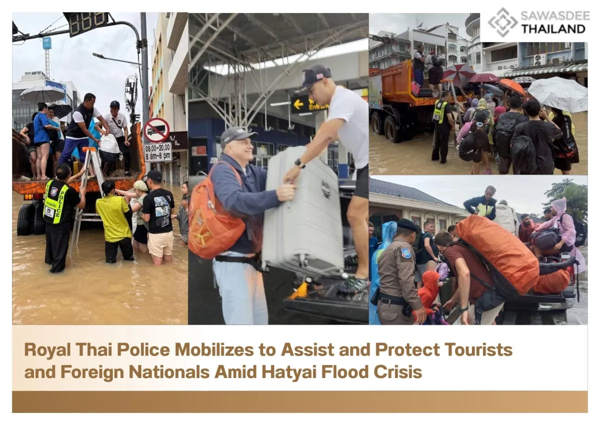 Royal Thai Police Mobilizes to Assist and Protect Tourists and Foreign Nationals Amid Hatyai Flood Crisis