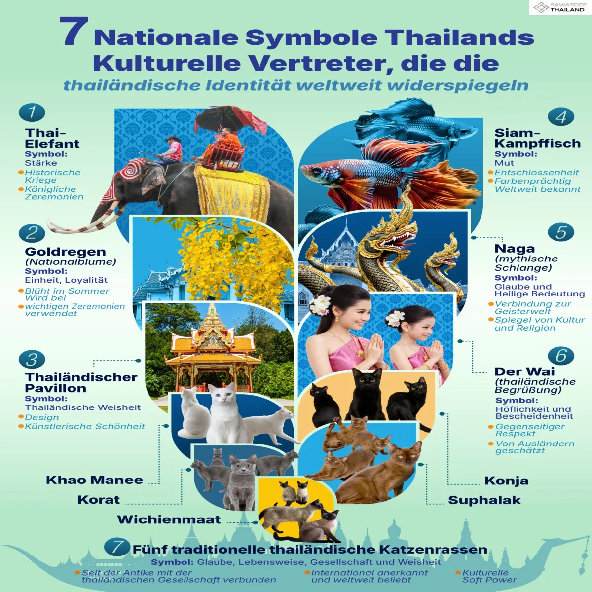 7 Nationale Symbole Thailands...