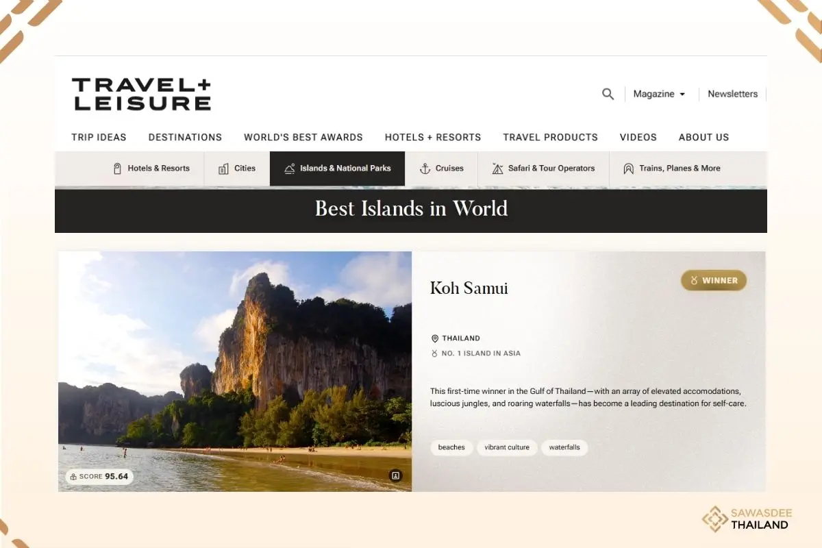 Koh Samui Named World's Best I...