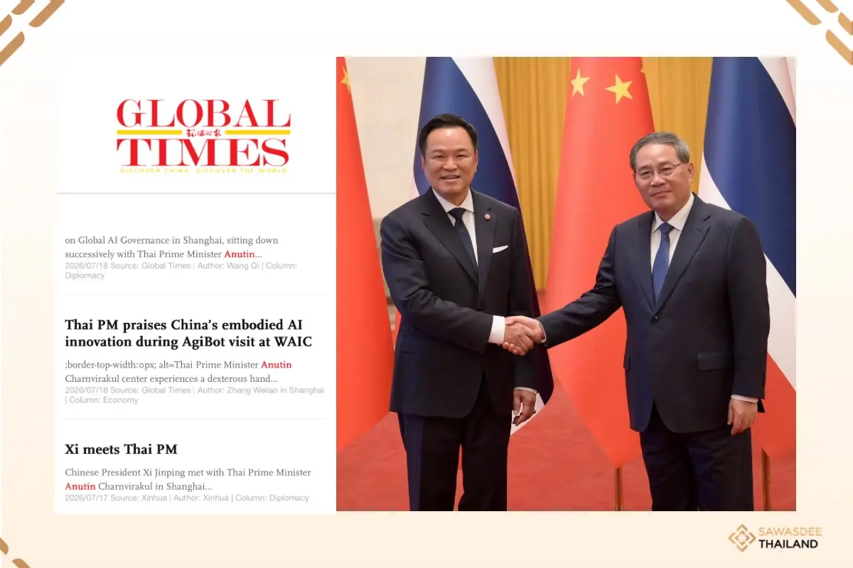Global Times Praises Thai PM's...