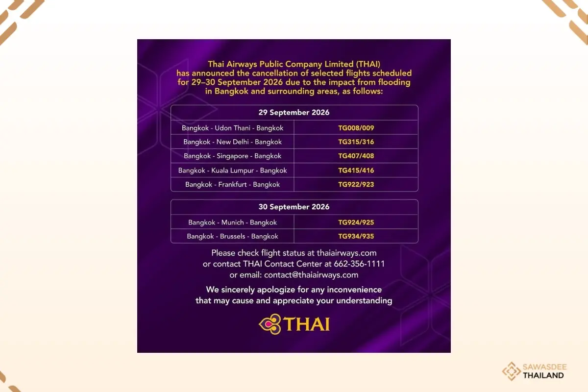 Thai Airways Announces Flight...