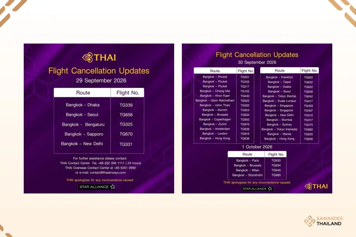 Thai Airways Cancels More Flig...